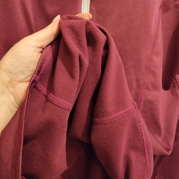 Head Quarter zip Pullover Activewear Jacket Fleece Lined with Thumb Holes Size L - Picture 12 of 15